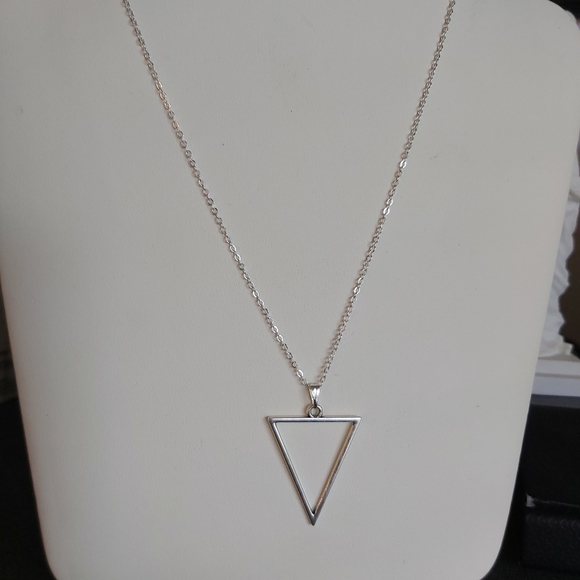 - Triangle Pendant  w/ Chain - Picture 3 of 3